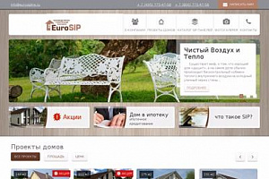 Работа над созданием сайта строительной компании EuroSIP